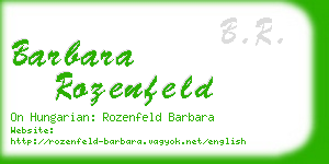 barbara rozenfeld business card